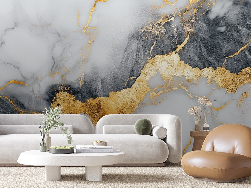 Black Gold Marble Impact