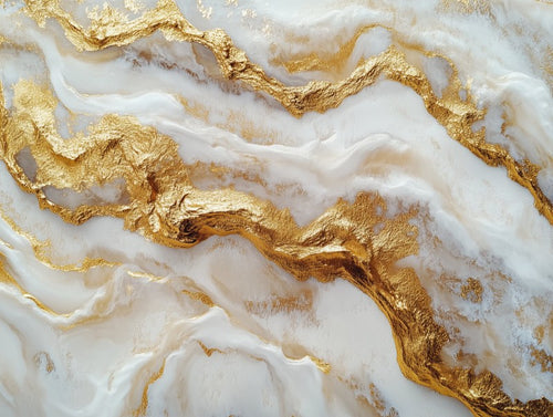 Warm White Marble Veins