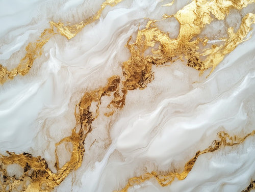 Golden Flow Marble Texture