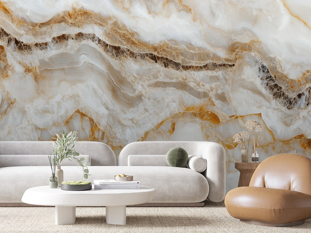 Layered Beige Marble Texture