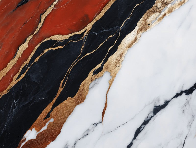 Bold Contrast Marble Lines