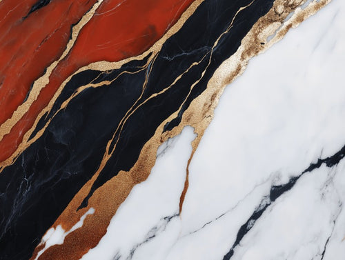 Bold Contrast Marble Lines