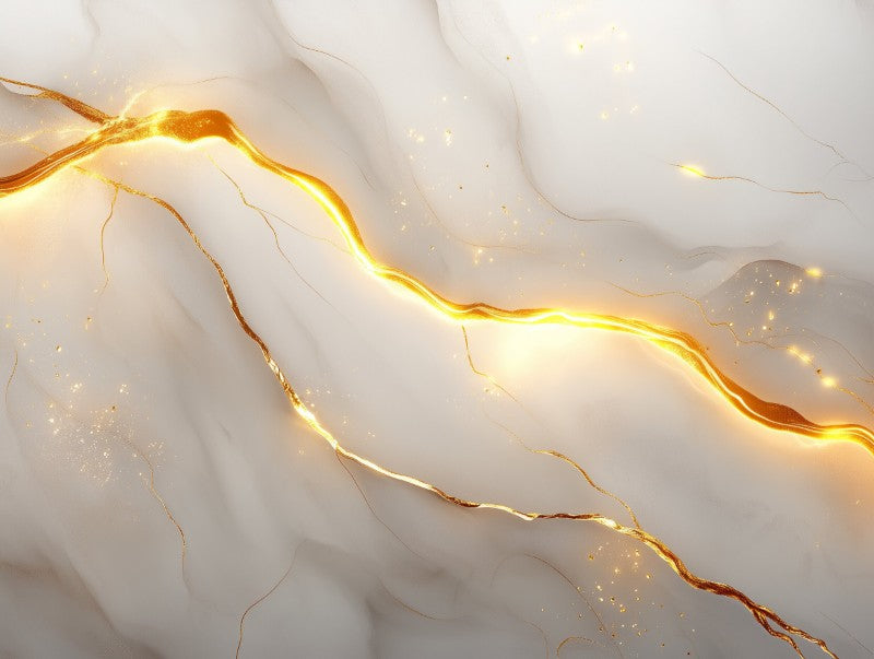 Minimal Gold Marble Wave