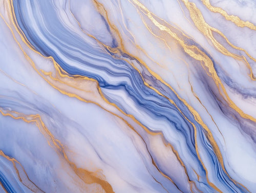 Blue Flow Marble Lines