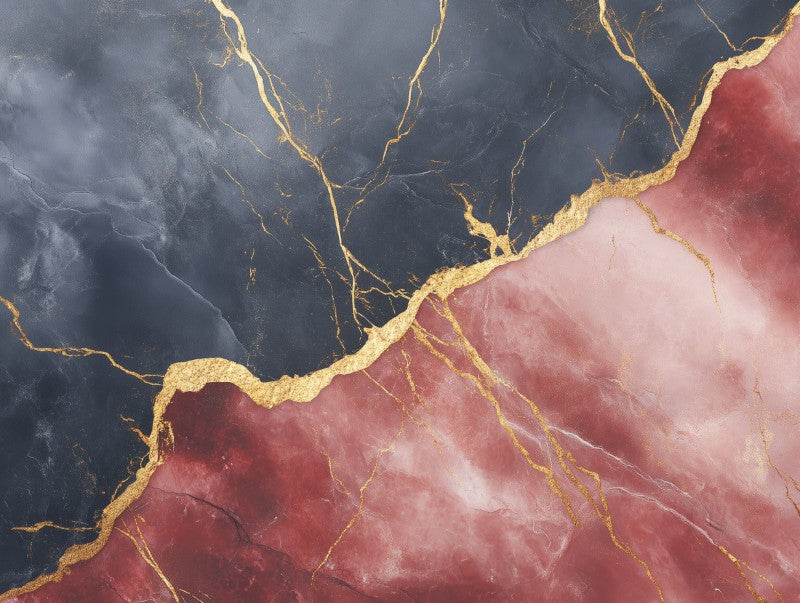 Rose Gold Marble Contrast