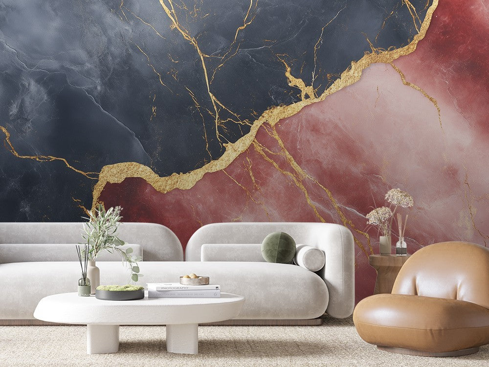 Rose Gold Marble Contrast
