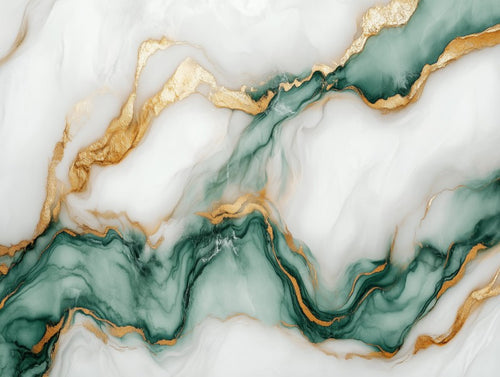 Green Marble Gold Veins