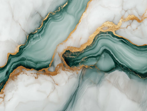 Natural Green Marble Layers