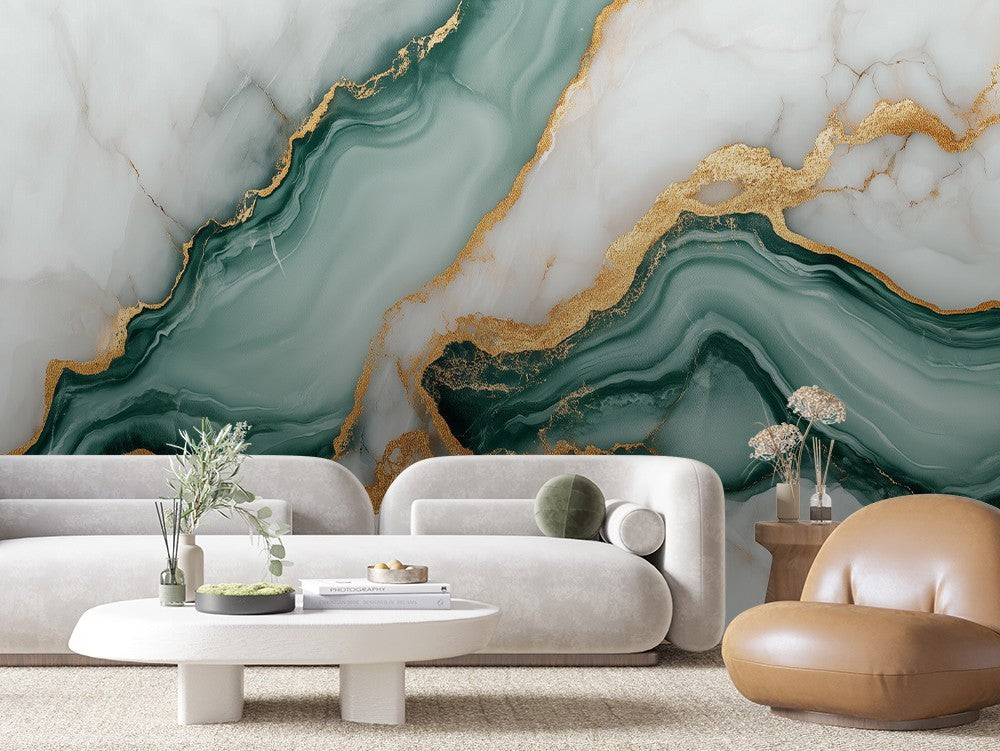Natural Green Marble Layers