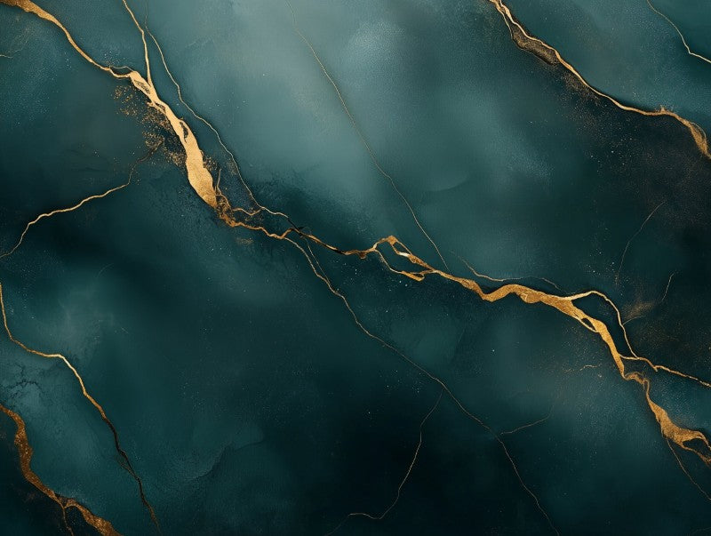 Dark Emerald Marble Gold