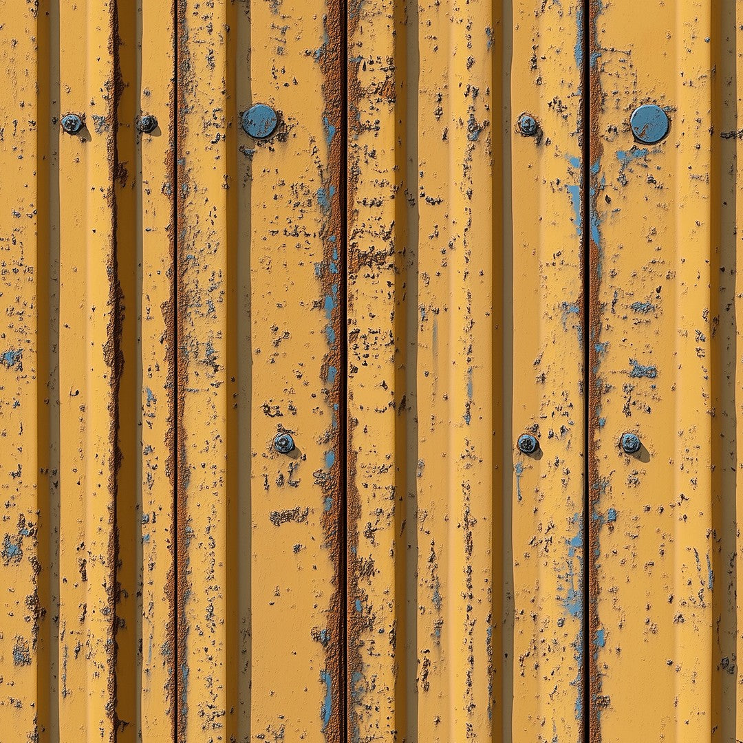 Vintage Rust Yellow Metal
