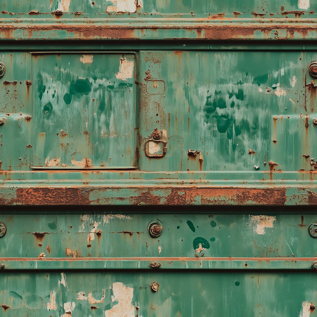Weathered Green Steel Panel