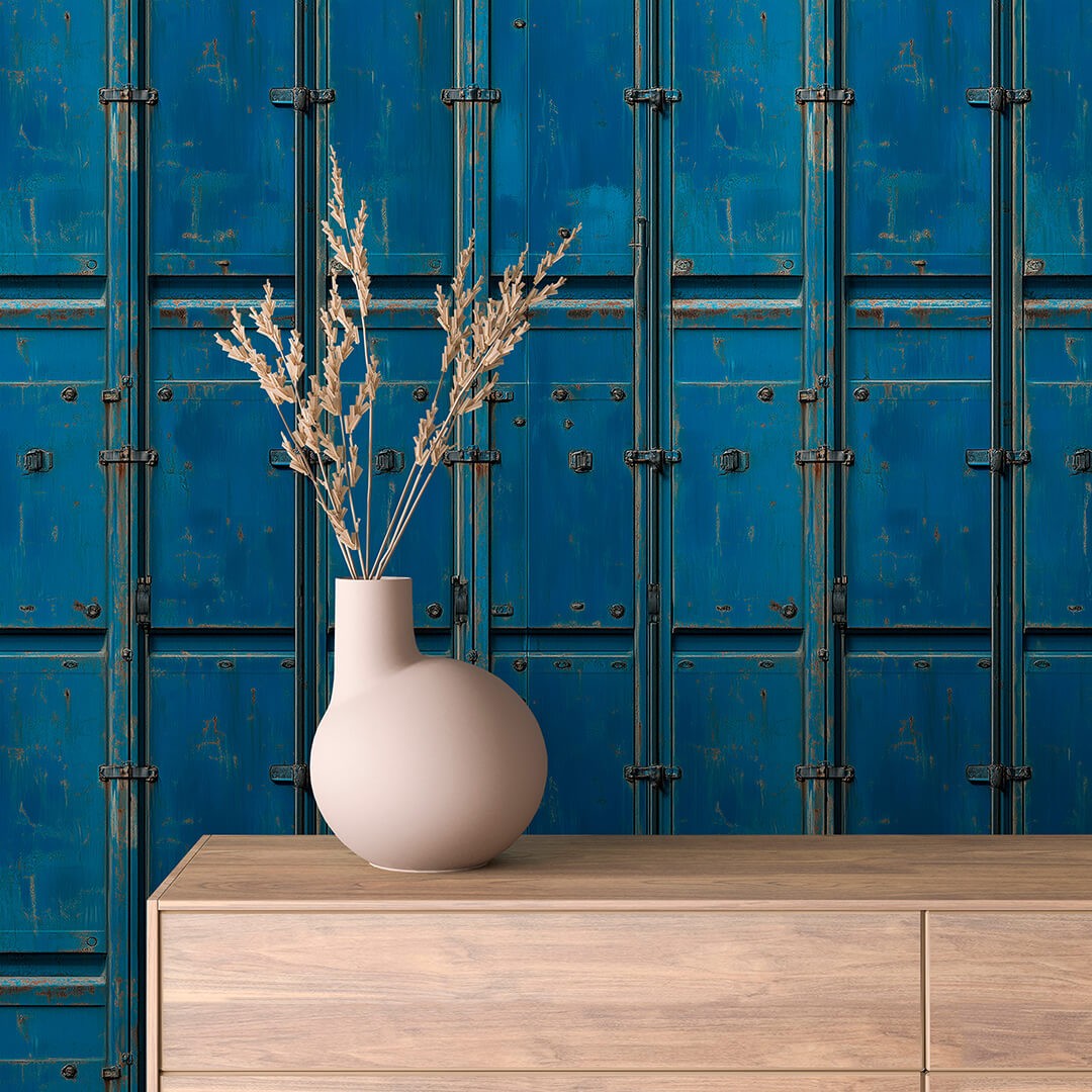 Blue Cargo Container Metal
