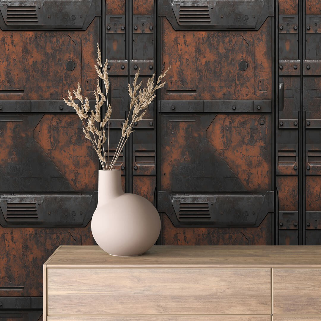 Dark Steel Machine Panel Metal