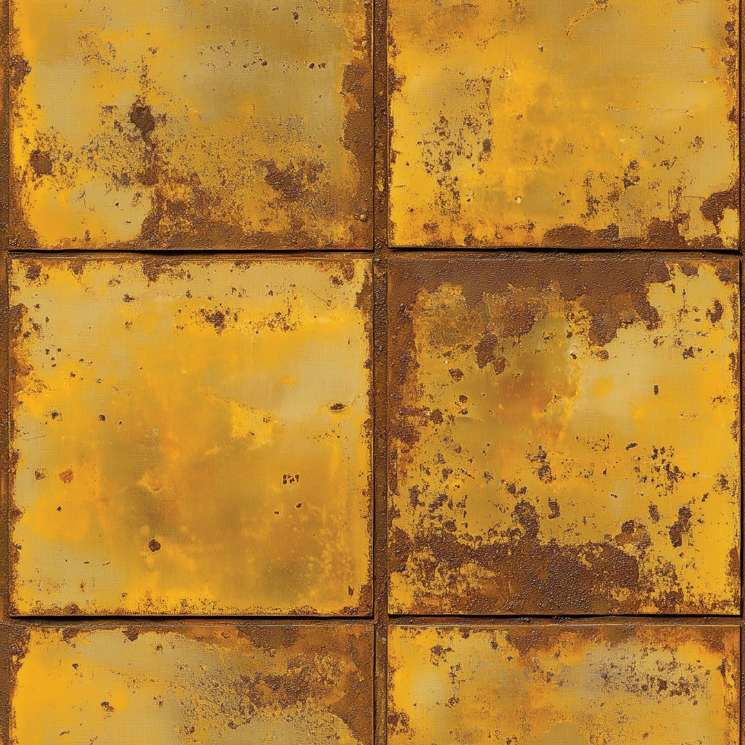 Yellow Rust Metal Panel