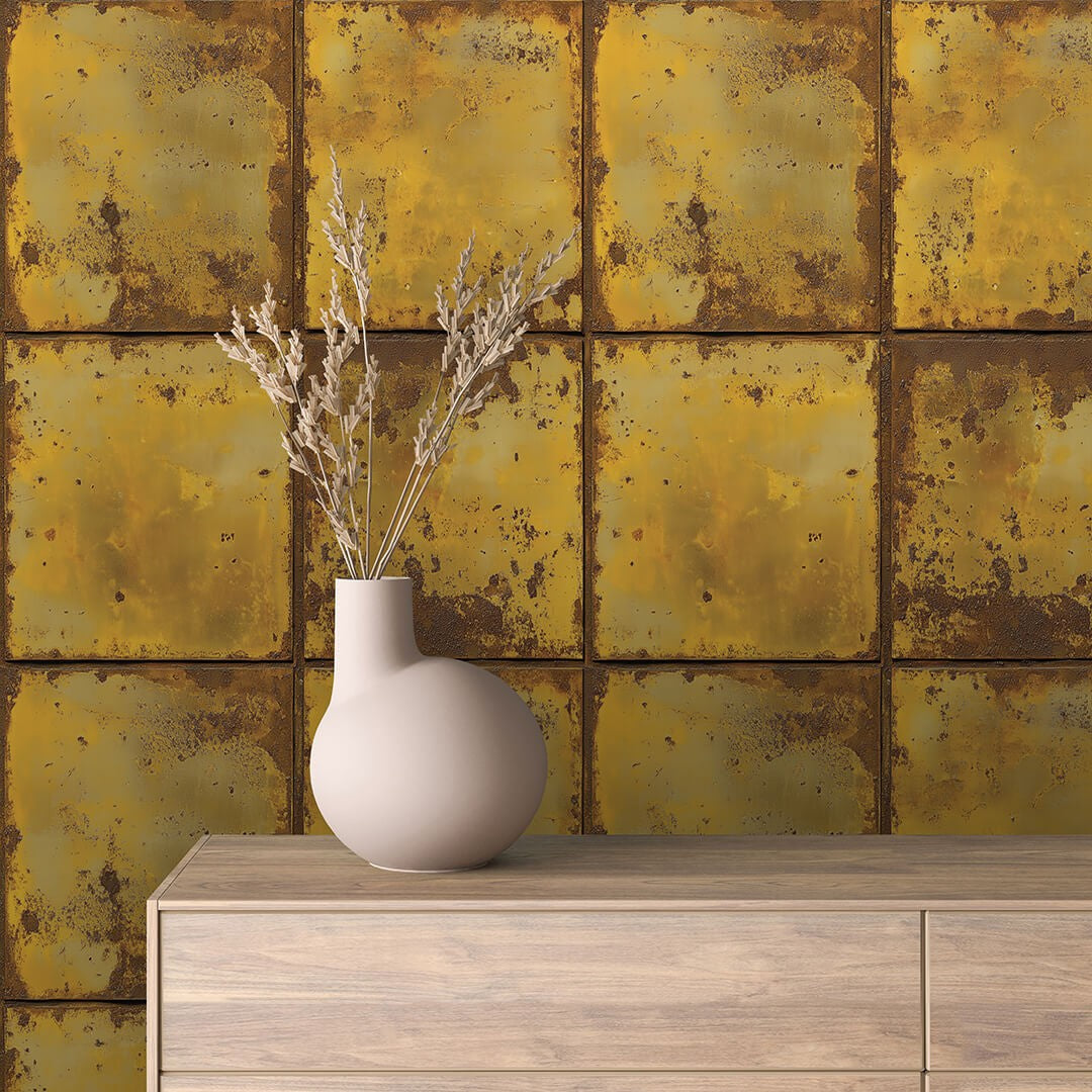 Yellow Rust Metal Panel