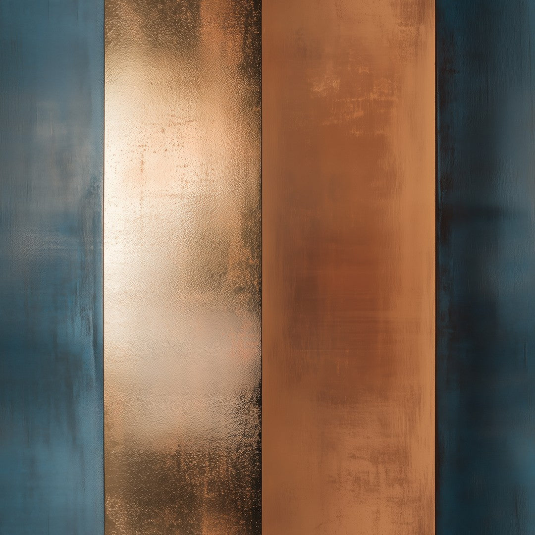 Brushed Blue Panel Metal