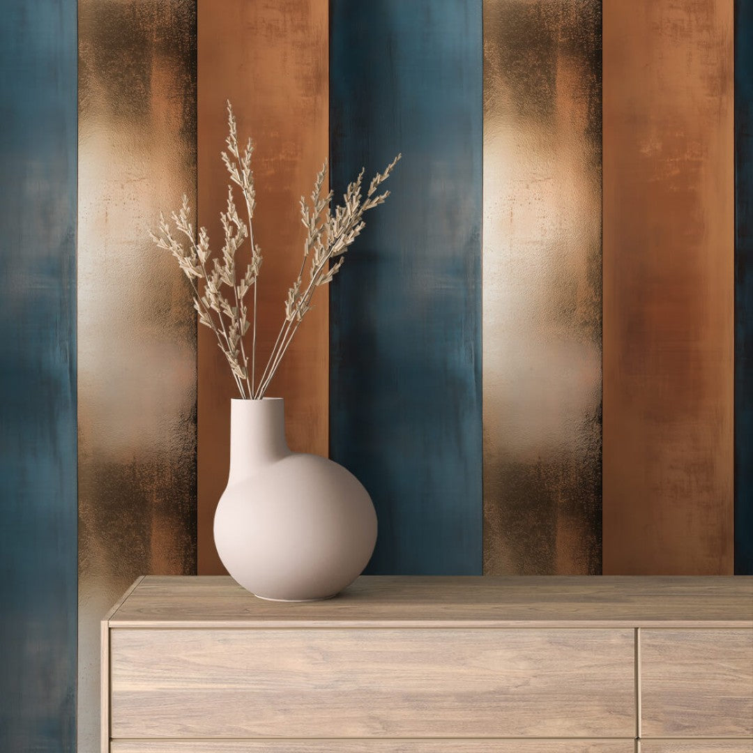 Brushed Blue Panel Metal