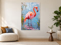 Flamingo u plavom plićaku