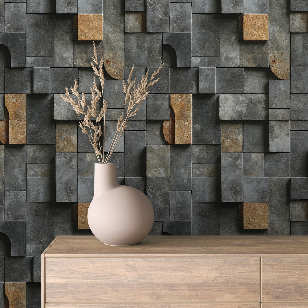 Charcoal Cube Stone