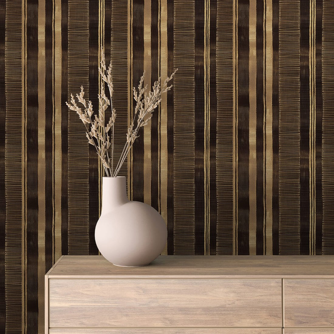Rustic Brown Line Stripes
