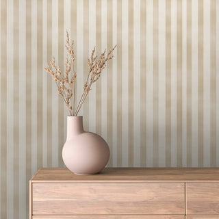 Soft Beige Vertical Stripes