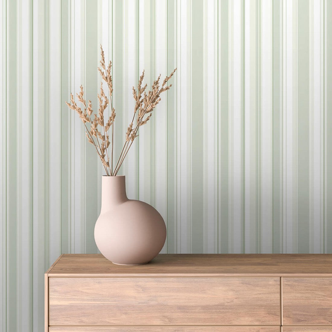 Light Sage Line Stripes