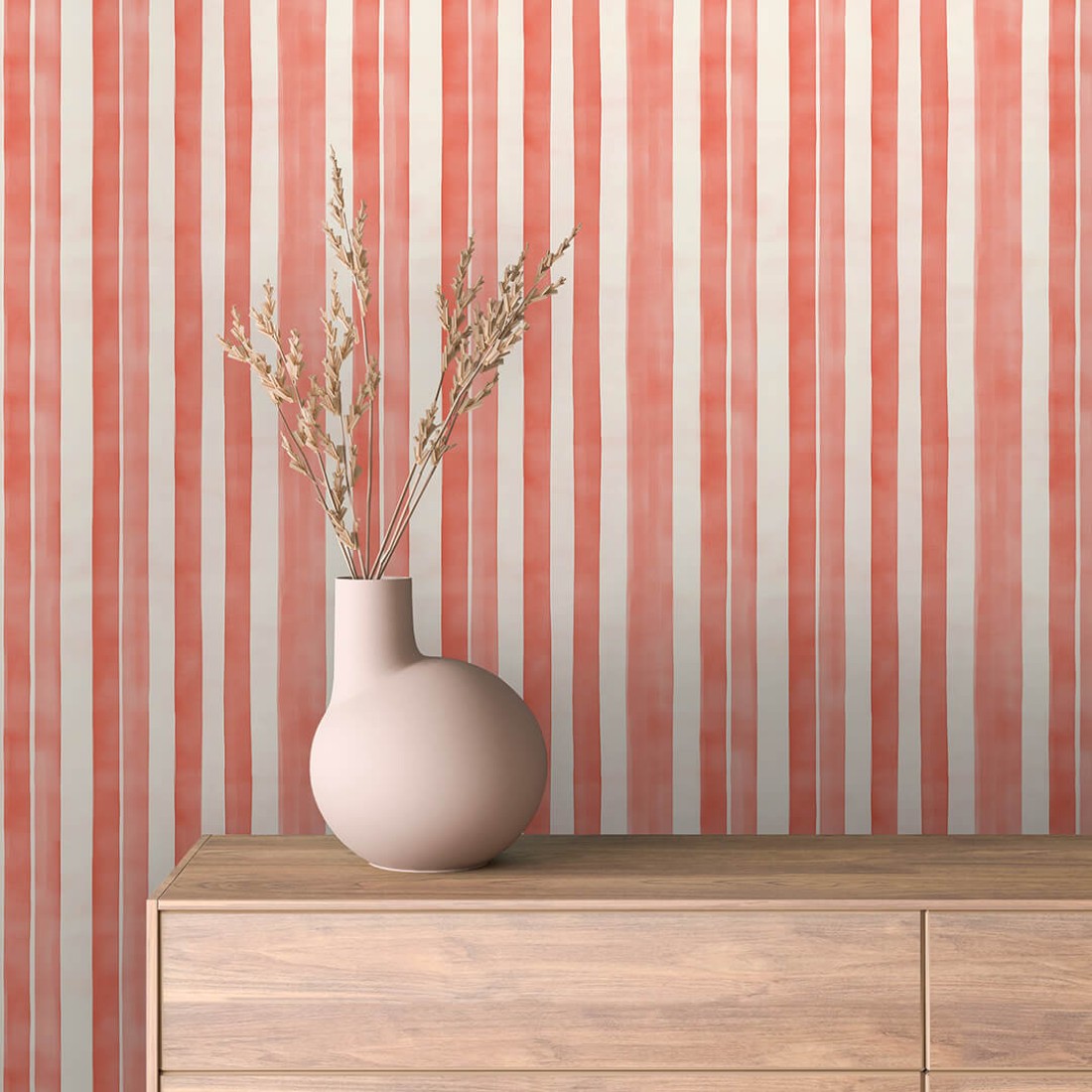 Blush Watercolor Stripes