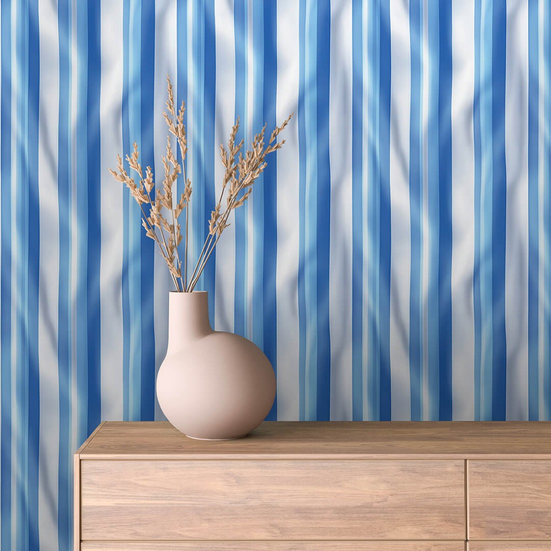 Blue Wave Line Stripes