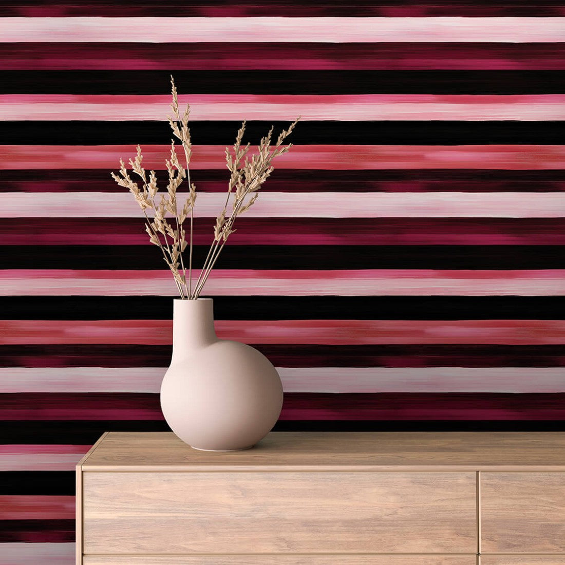 Raspberry Bold Stripes