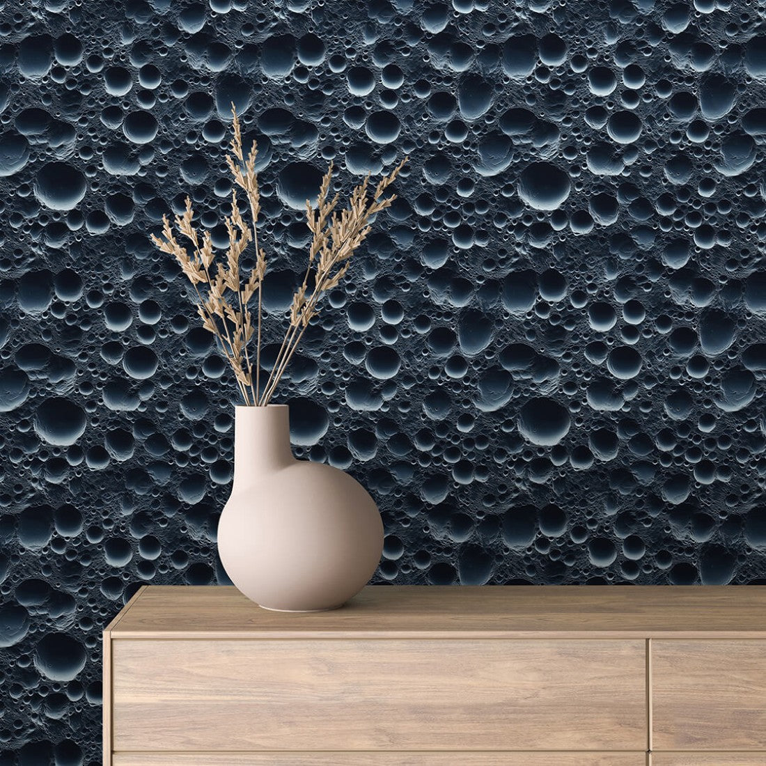Midnight Crater Blue Texture
