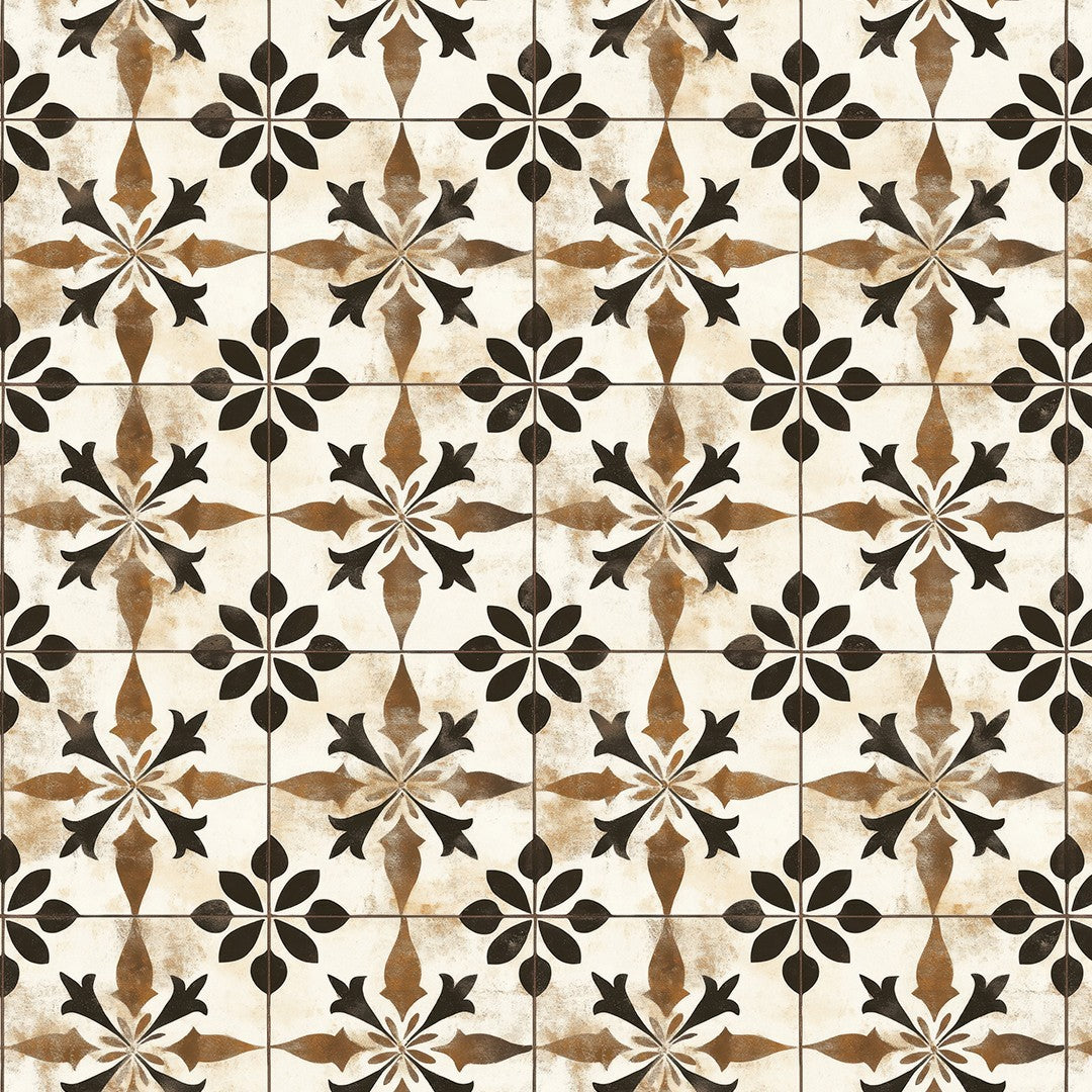 Sand Floral Mosaic Tile