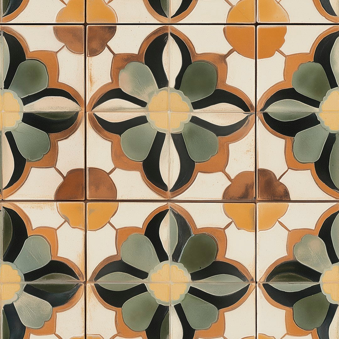Retro Circle Ornament Tile