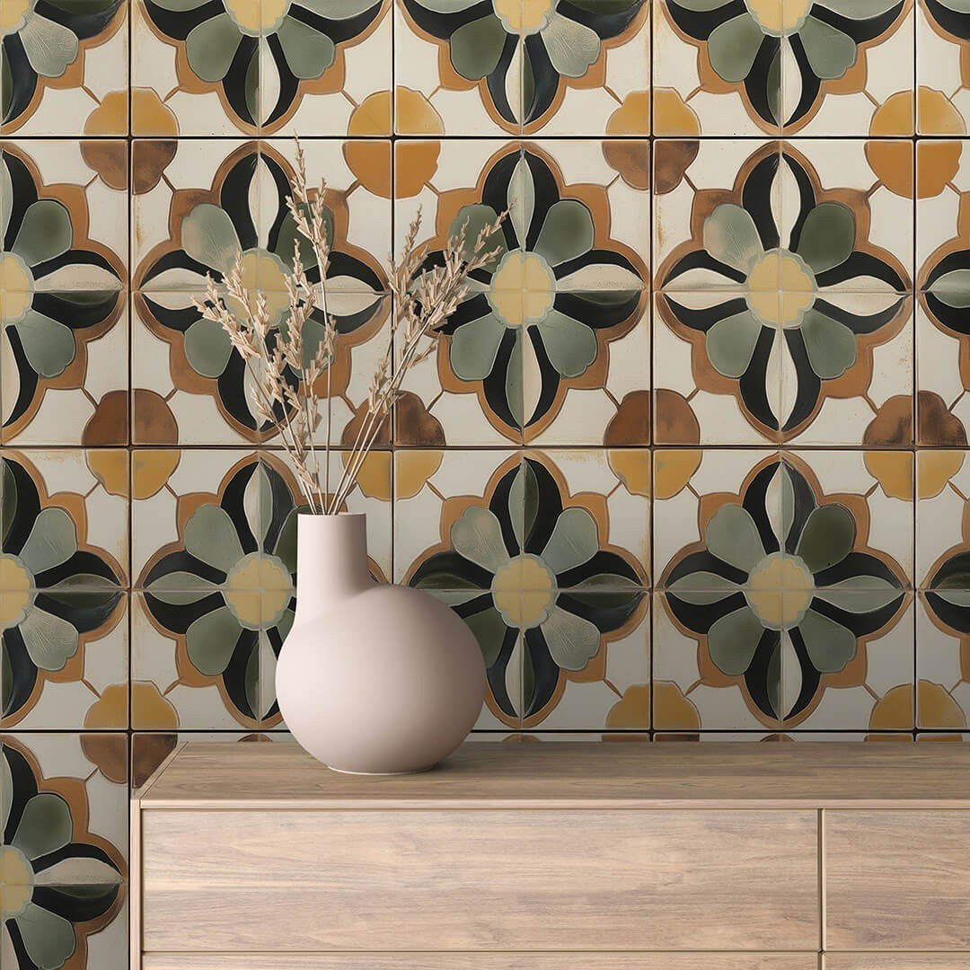 Retro Circle Ornament Tile