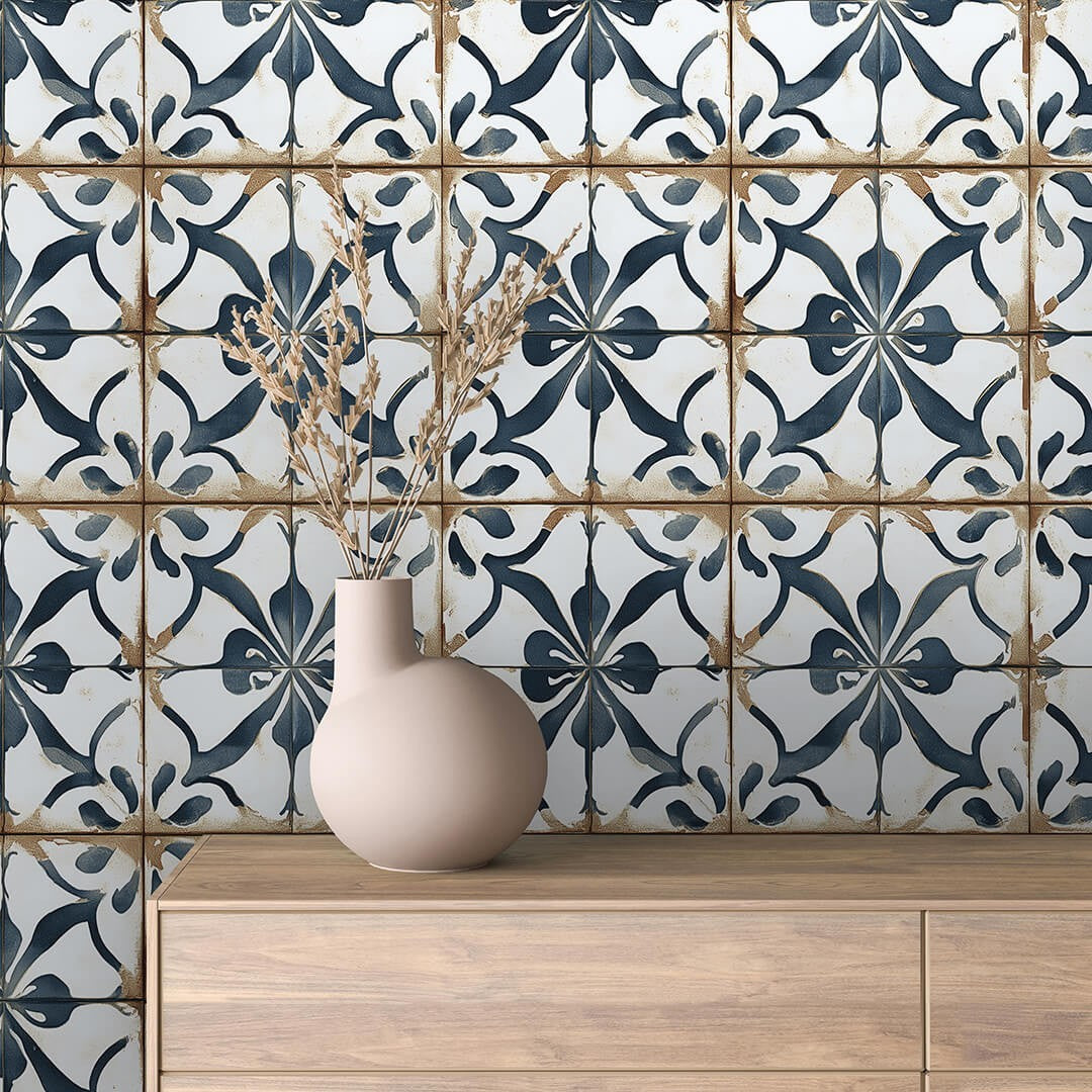 Blue Vintage Ceramic Tile