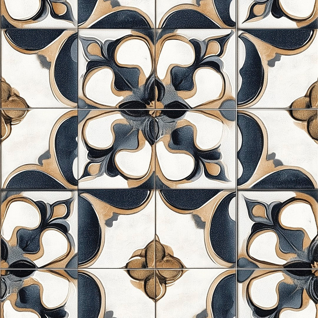 Rustic Floral Ornament Tile