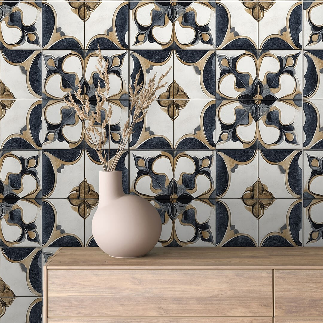 Rustic Floral Ornament Tile