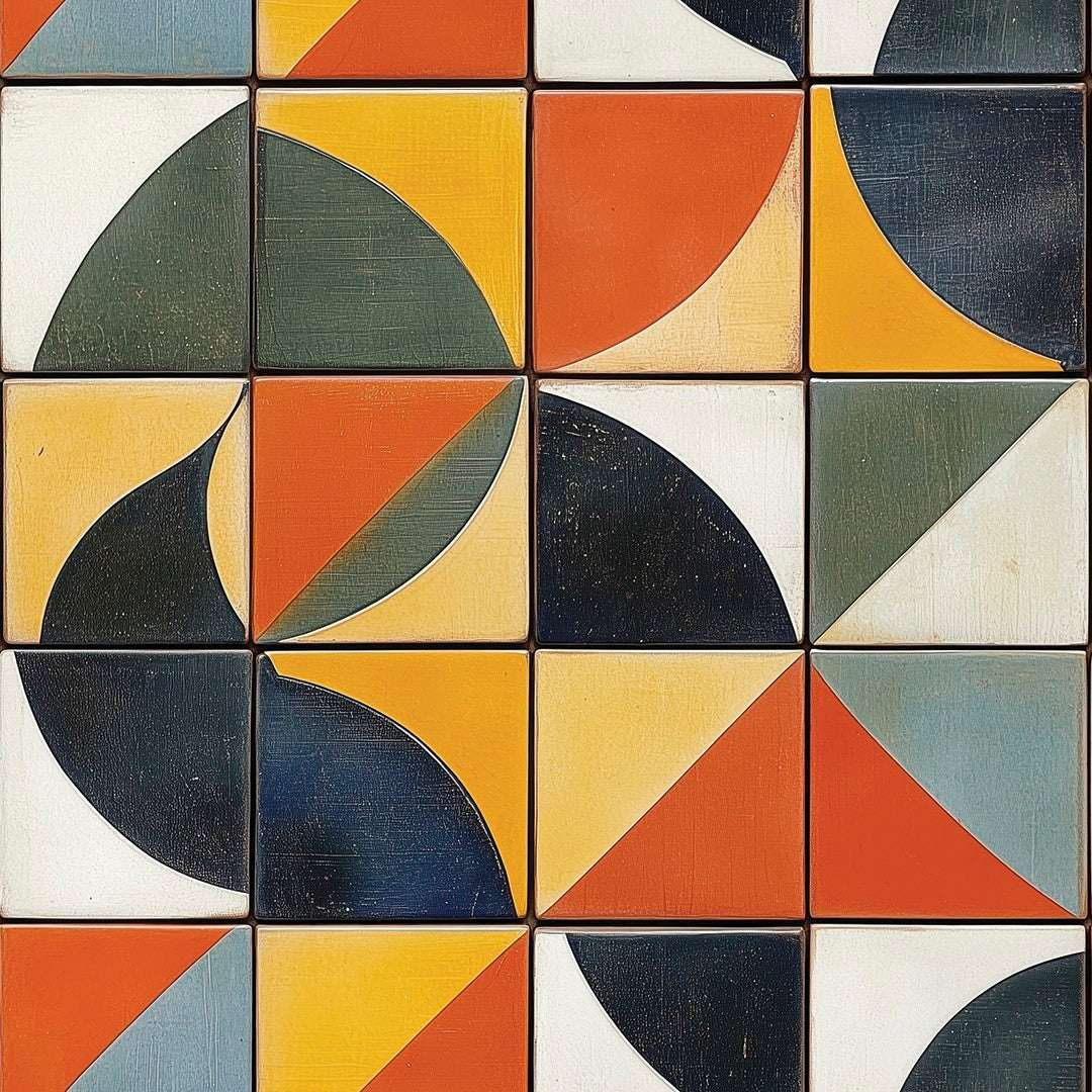 Retro Curve Mosaic Tile