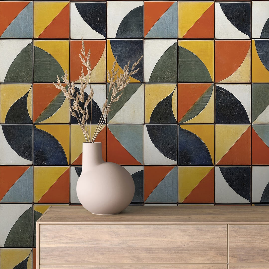 Retro Curve Mosaic Tile