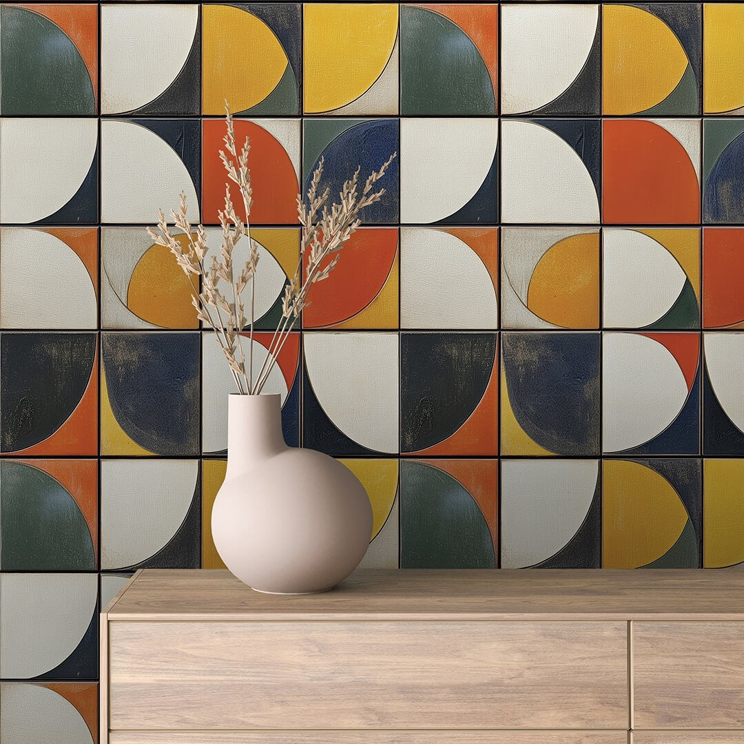 Vintage Curve Pattern Tile