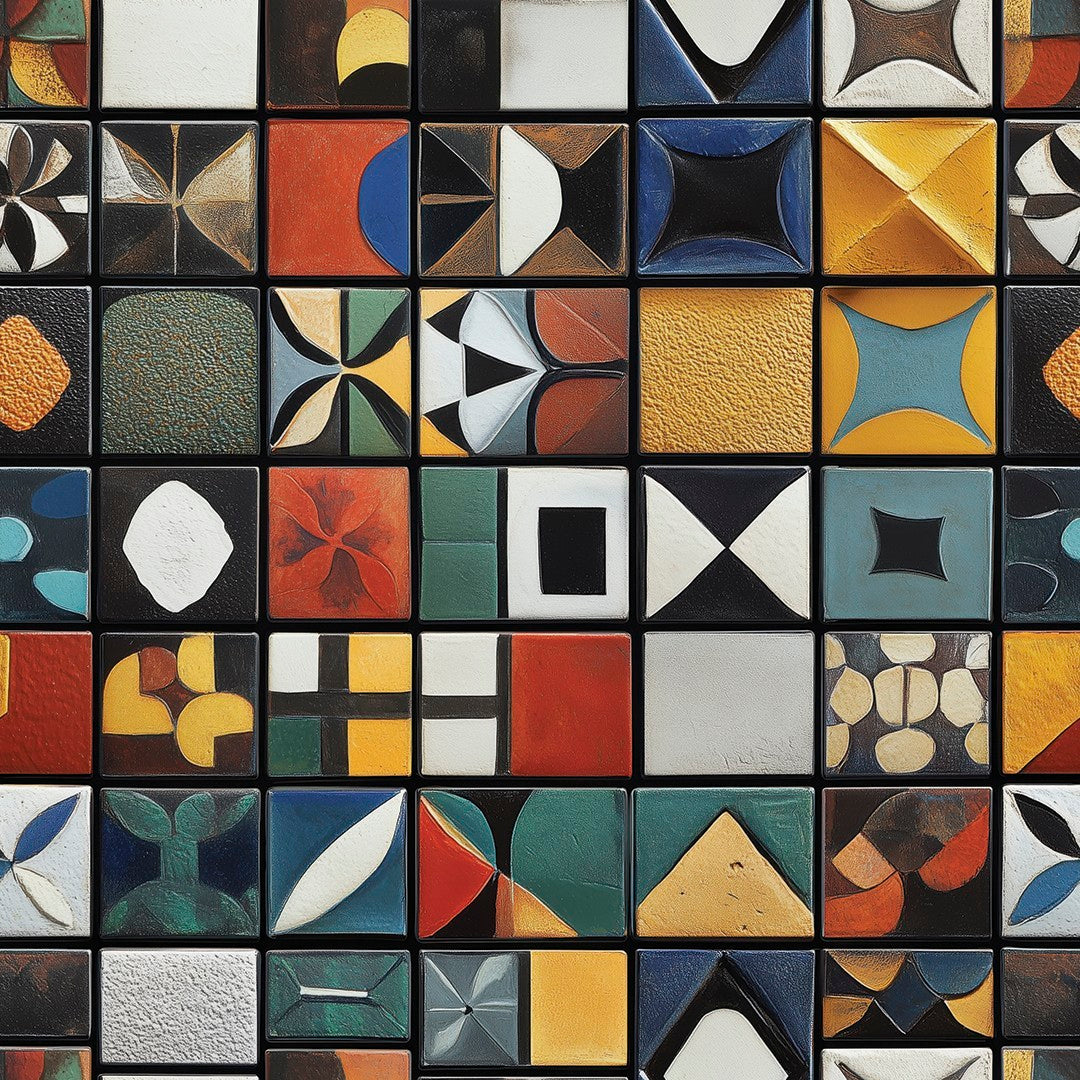 Color Mosaic Squares Tile