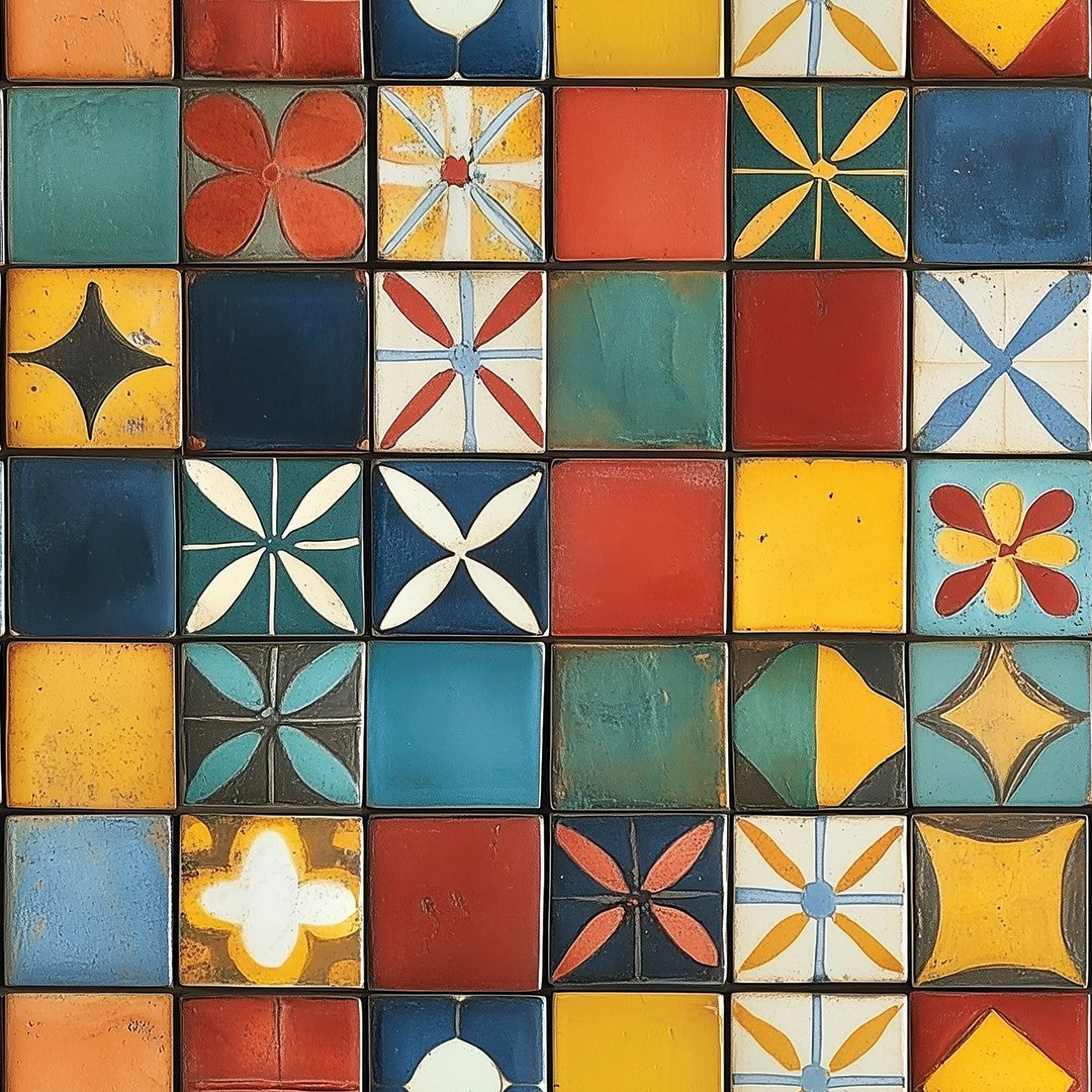 Retro Color Block Tile