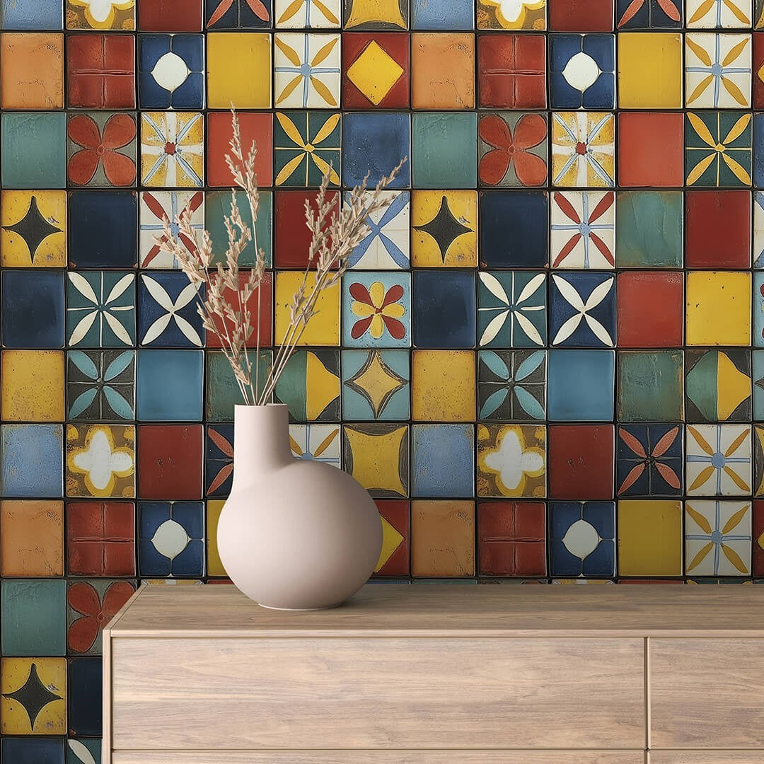 Retro Color Block Tile