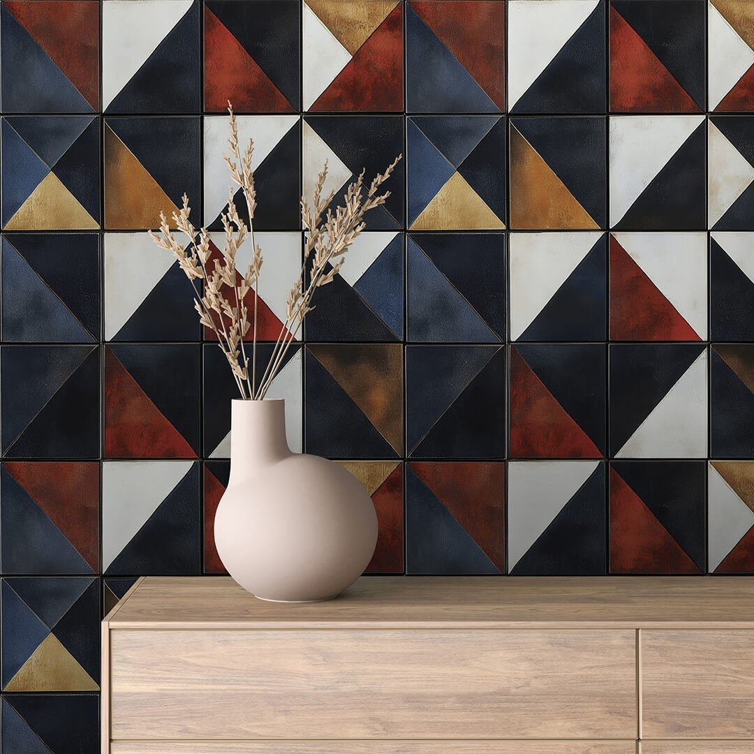 Retro Triangle Contrast Tile