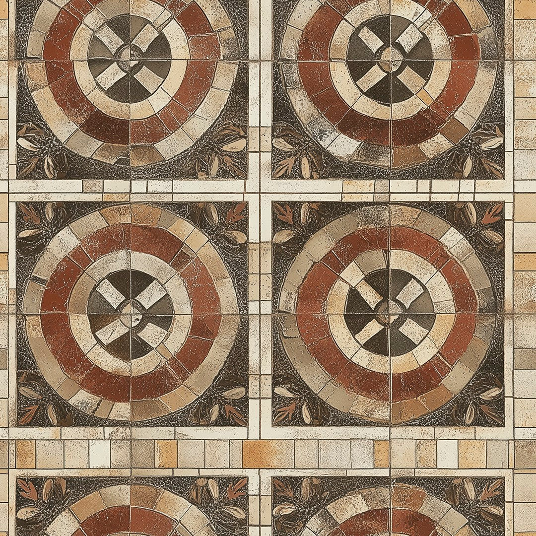 Vintage Round Ornament Tile