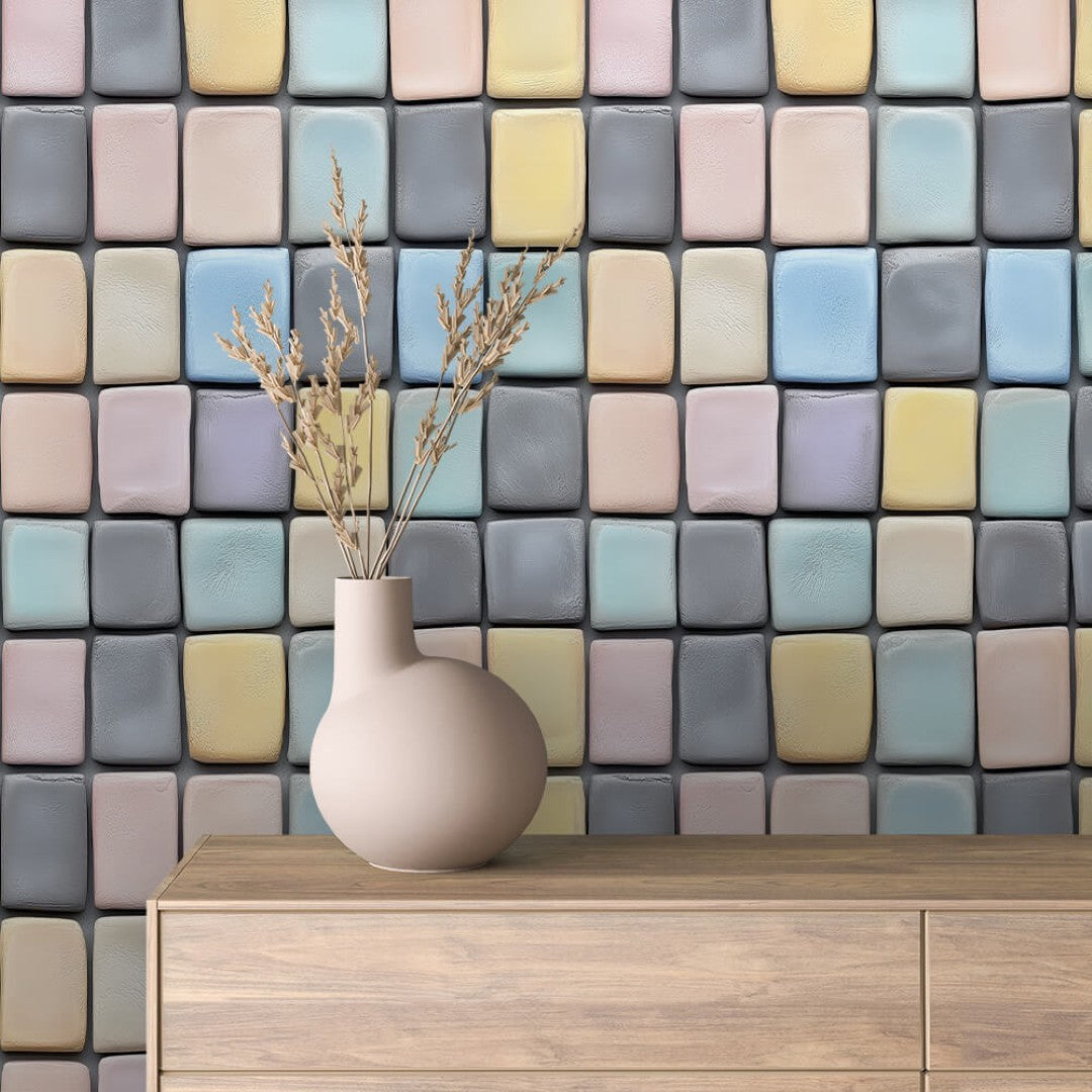 Soft Pastel Tile Mosaic